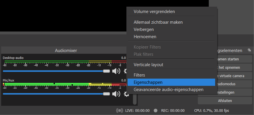 softwaresimulatie schermafbeelding OBS 2